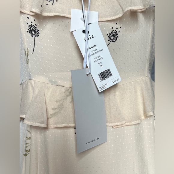 JOIE NWT Joie Cassiel Floral Ruffle Maxi Dress 6 - Picture 15 of 16